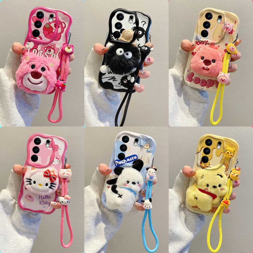เคส Infinix HOT 60 HOT 60i HOT 60 Pro เคสโทรศัพท์ซิลิโคนอ่อนนุ่มตุ๊กตาน่ารัก