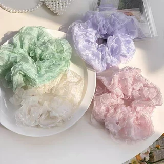 ยางรัดผม ผ้าชีฟอง สีพื้น ขนาดเล็ก แฟชั่นนมาใหม่