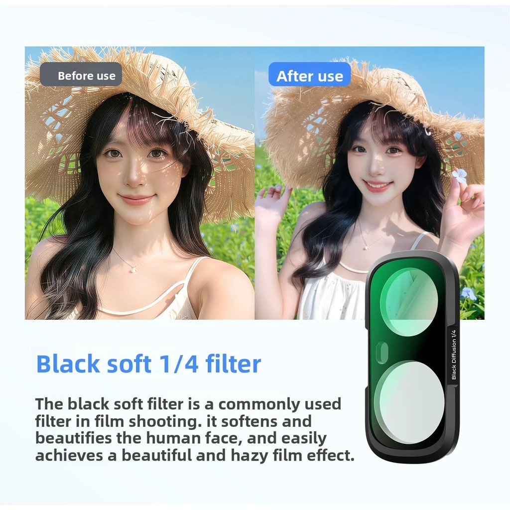 K&F Concept Magnetic ND2-32 & Black Soft 1/4 2-in-1Lens Filter สําหรับกล้อง Insta360 Luna Ultra Action thumbnail 5