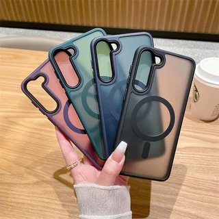 เคส For Samsung Galaxy A07 A17 A27 A37 4G/5G S25Fe S24Fe S23Fe เคสแม่เหล็ก ฝาหลังแข็ง ส่งจากไทย Frosted Case 016