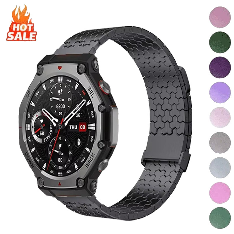 โลหะหัวเข็มขัดแม่เหล็ก Correa สําหรับ Huami Amazfit T-Rex 3 2 1 สําหรับ T-Rex 3Pro 48 มม.T-Rex pro อุปกรณ์เสริม