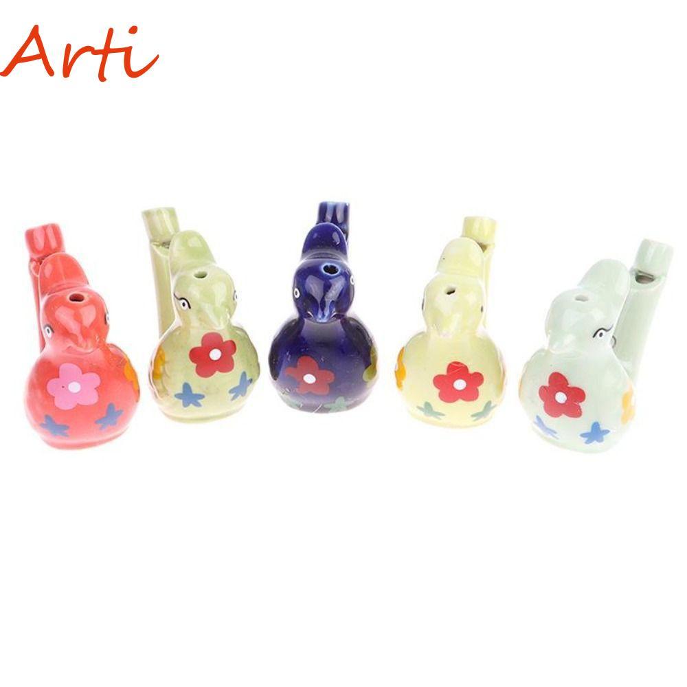 ARTI เซรามิคน้ํานกนกหวีดของเล่นเด็ก 1 ชิ้น Bathtime เซรามิคมือวาดเครื่องดนตรี Early Learning เครื่องดนตรีของเล่น
