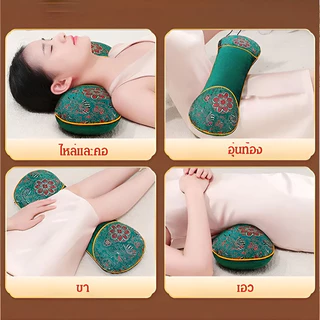 หมอนรองคอโกฐจุฬาลัมพาแบบอุ่น บรรเทาปวดคอและไหล่ ผ่อนคลายกล้ามเนื้อ ช่วยให้นอนหลับสบาย ฟื้นฟูต้นคอ เครื่องทำความร้อนไฟฟ้า ใช้ได้ที่บ้านและออฟฟิศ