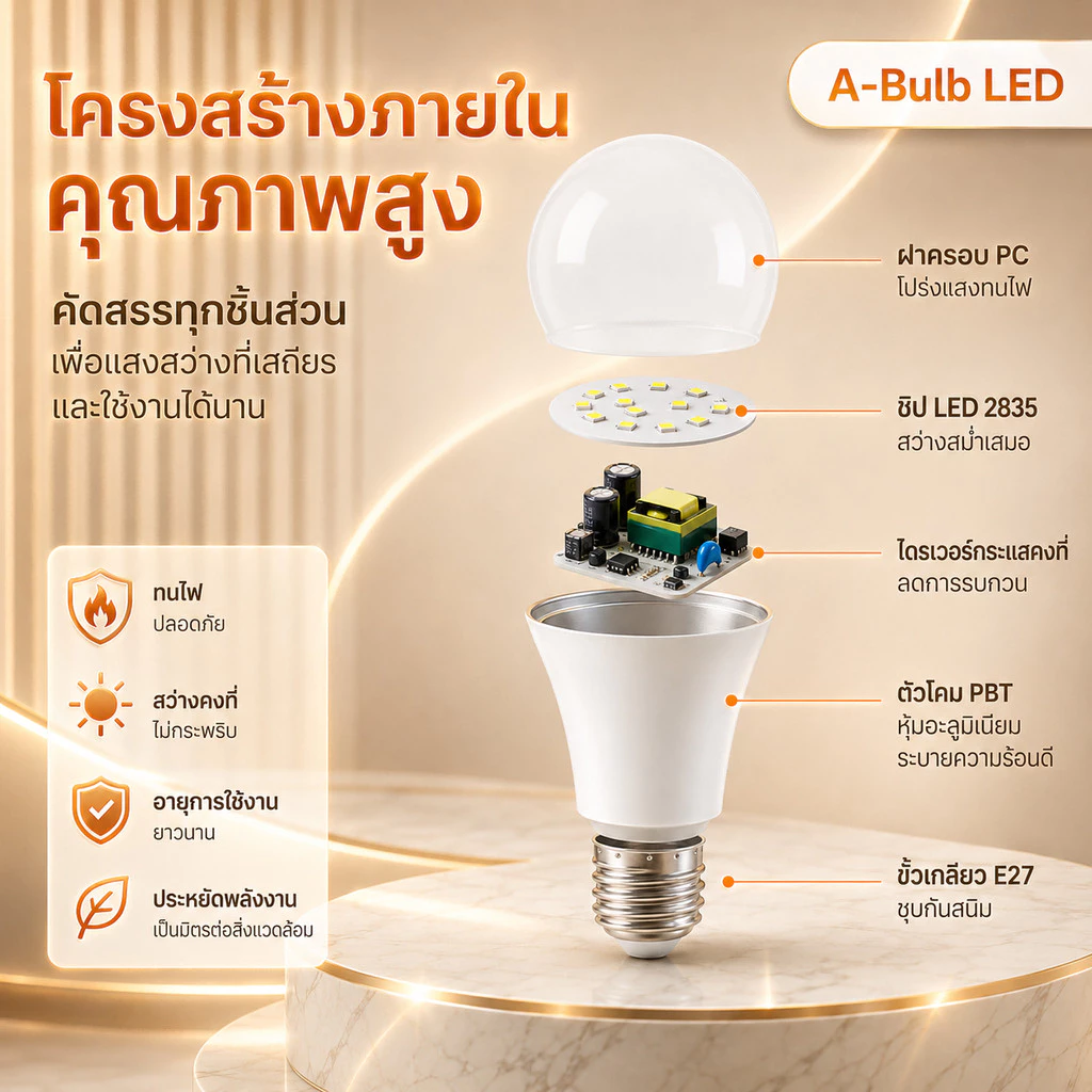 ซื้อ8แถม2 หลอดไฟ LED SlimBulb light ใช้ไฟฟ้า220V หลอดประหยัดไฟ9W 13W 18W 24W 48W หลอดไฟประหยัดพลังงาน ใช้ขั้วเกลียว E27 thumbnail 4