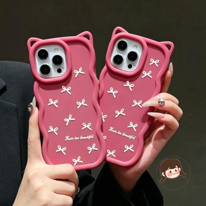 Insสไตล์Bow Tie 3DWavesเคสโทรศัพท์สําหรับOPPO A40 A40M A38 A36 A3 Pro NFC A3i A3X A3S A2X A1X A1S A3