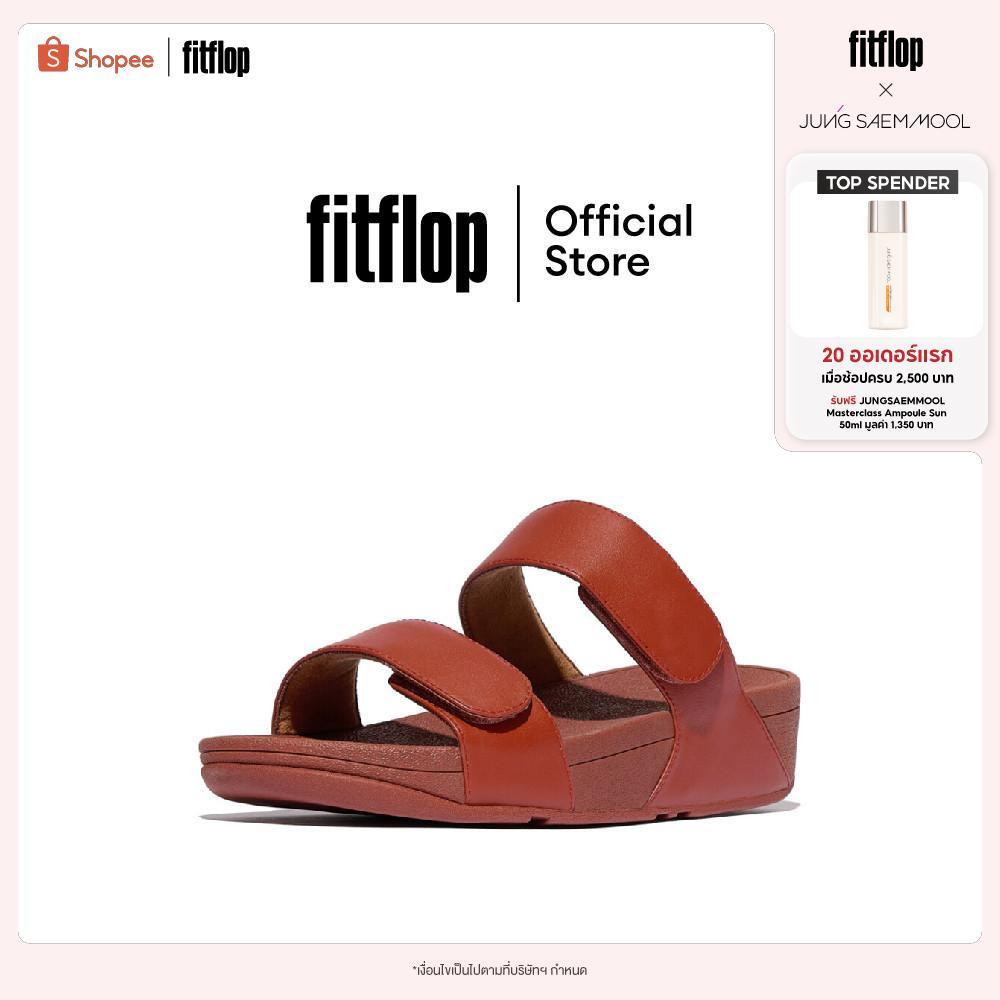 FITFLOP LULU ADJUSTABLE LEATHER SLIDES รองเท้าแตะผู้หญิง รุ่น FV6-817 สี BROWN
