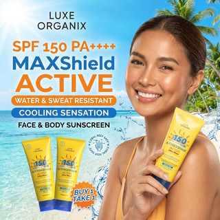 BUY 1 TAKE 1 Luxe Organix 6-in-1 MAXShield Sunscreen SPF 150 | Face & Body, 100ml
