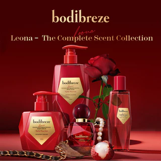 Bodibreze Leona Floral Fragrance Body Care Set 1-4 pcs | Perfume Body Serum Body Wash Lychee Rose Gift Set