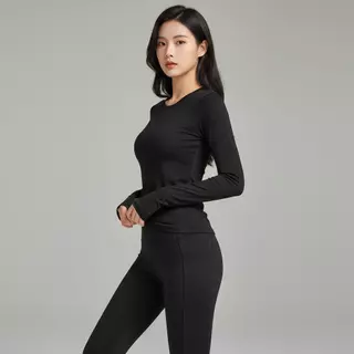 เสื้อแขนยาวออกกำลังกายผู้หญิง โยคะ Slim Fit ฟิตเนส เสื้อกีฬาแขนยาว แห้งไว S-2XL