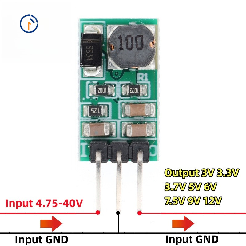 DD4012SA 1A DC 5-40V ถึง 3V 3.3V 3.7V 5V 6V 7.5V 9V 12V ตัวควบคุม DC-DC Step-Down Buck Converter โมด