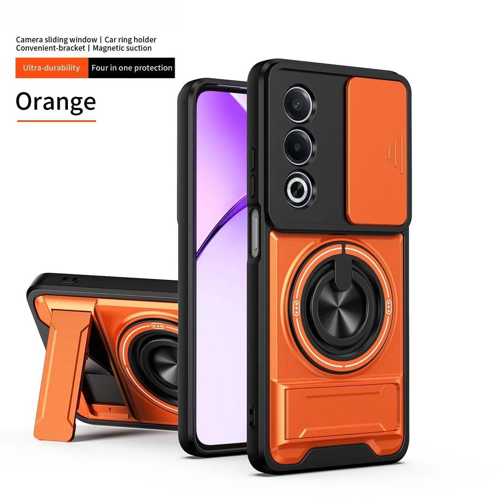 สไลด์เลนเกราะสําหรับVIVO V70 FE Elite Y04 Y29s Y19e Y19 Y500i Y31d X300 Ultra T5 Pro Iqoo 15r Z11 Turboกันกระแทกแม่เหล็กรถผู้ถือแหวนกล้องฝาครอบป้องกัน