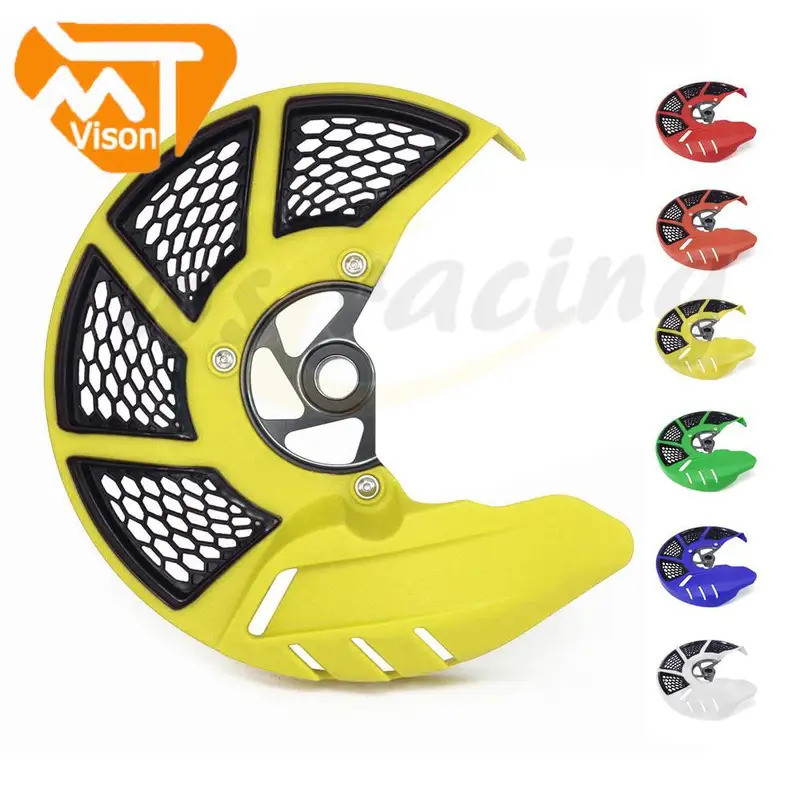 WS รถจักรยานยนต์ Front เบรคโรเตอร์ Guard Cover Protector สําหรับ Suzuki RMZ250 RMZ 250 07-19 RMZ450 