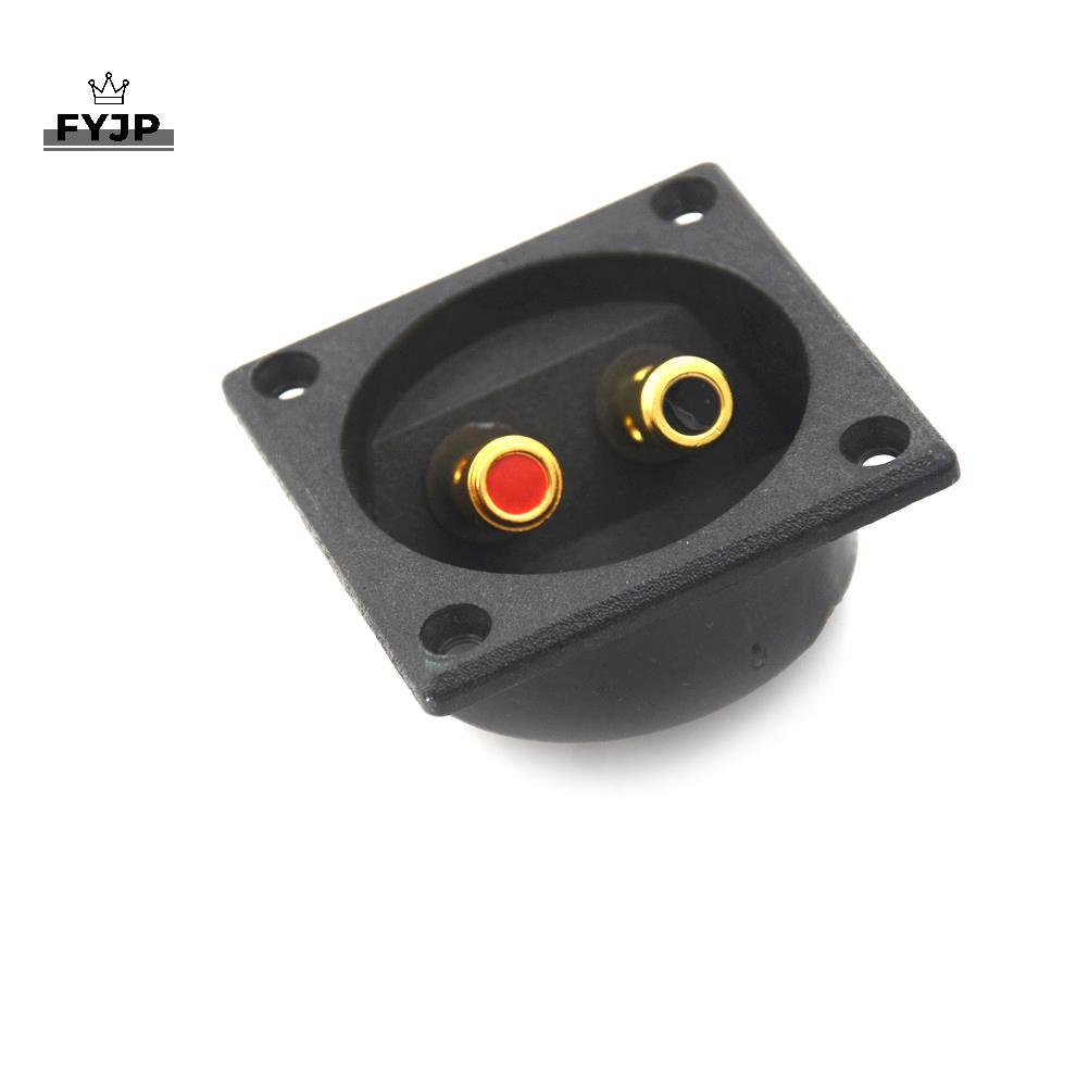 FYJP Square Shape Double Binding Post Type Speaker Box Gold Terminal Cup Black [JP]