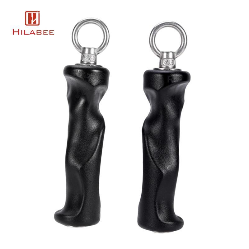 HILABEE 2 ชิ้น Pull-Up Handle การฝึกอบรมสายเครื่อง Pulldown สิ่งที่แนบมา PP วัสดุลื่นสําหรับ Strength Training Cardio ออกกําลังกายกล้ามเนื้อ Buildi