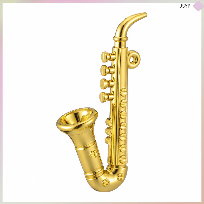 แซ็กโซโฟน Ornament Mini Decor Minature Plastic Golden junshaoyipin