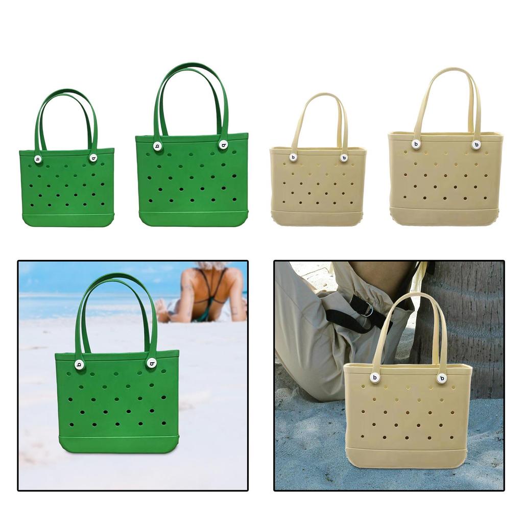 [trdfdv] Beach Tote Bag Multi Purpose Washable Hole Beach Bag for Beach Travel Pool