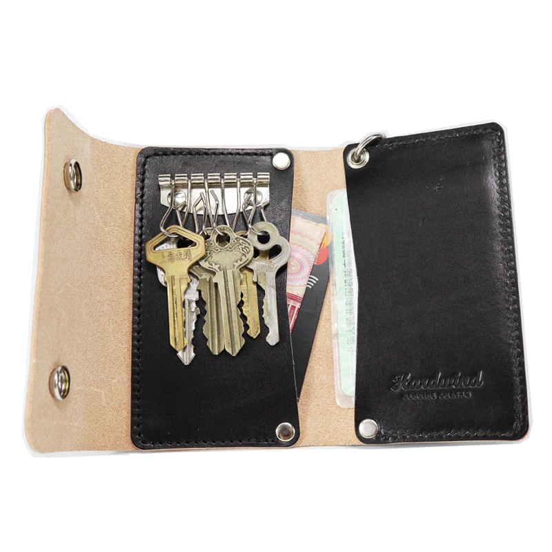 Hardwind Simple Cowhide Card Holder Document Bag Drivers License Drivers License Bag Key Case สามารถใช้กับห่วงโซ่กางเกง thumbnail 6