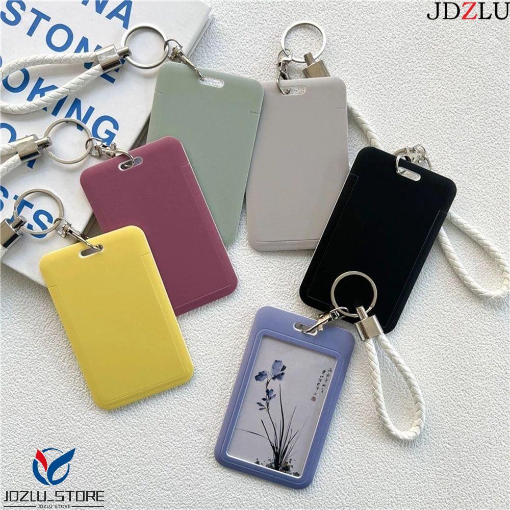 JDZLU Bus Card Cover Office School Supplies บัตรเครดิต Key Chain Women Men Work Card Badge Holders