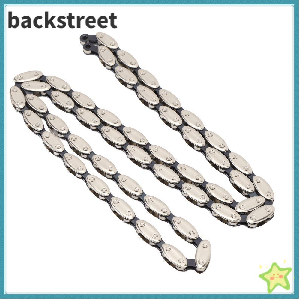 BACKSTAGEREETDV Fix Gear Chain,เหล็กแมงกานีส 100 Links Single Speed Bike Chain,ทนทานมะกอกพร้อมหัวเข็