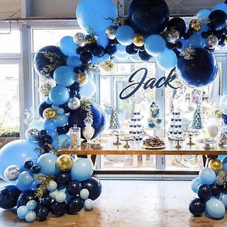 GeeParty ชุดลูกโป่งสีฟ้า 122 ชิ้น ซุ้มลูกโป่ง Garland DIY ตกแต่งวันเกิด งานเลี้ยงเด็ก ปาร์ตี้