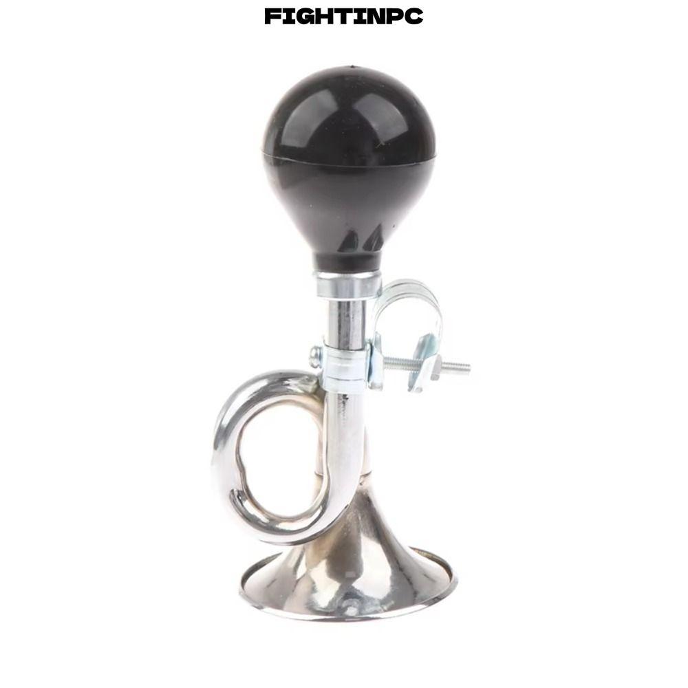 FIGHTINPC Bike Snail Air Horn, Silver Retro Bicycle Bell, Iron Squeeze Rubber Bike Bugle