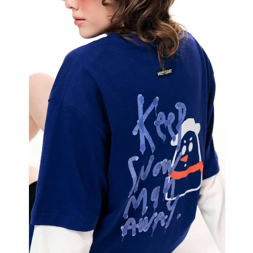 OrmKornnaphat Chen Meiling สินค้าใหม่สไตล์เดียวกัน Merchanded Limited เสื้อยืดแขนสั้นฤดูร้อนผ้าฝ้ายแ