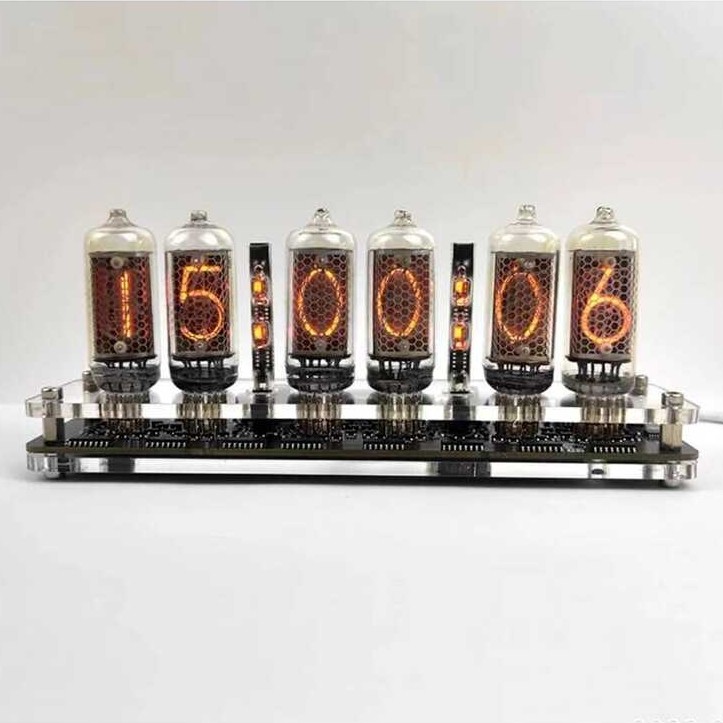 C 6-Bit In-8-2 Glow Tube Clock Module Nixie Clock Audio Accessories With Backlight Clock Digital US
