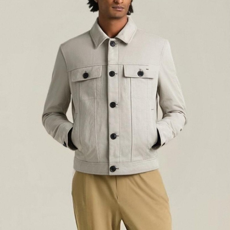 Y6WS Kt**n Men's Clothing25New Autumn/Winter Business Retro Workwear Casual Versatile Men's Turn-dow