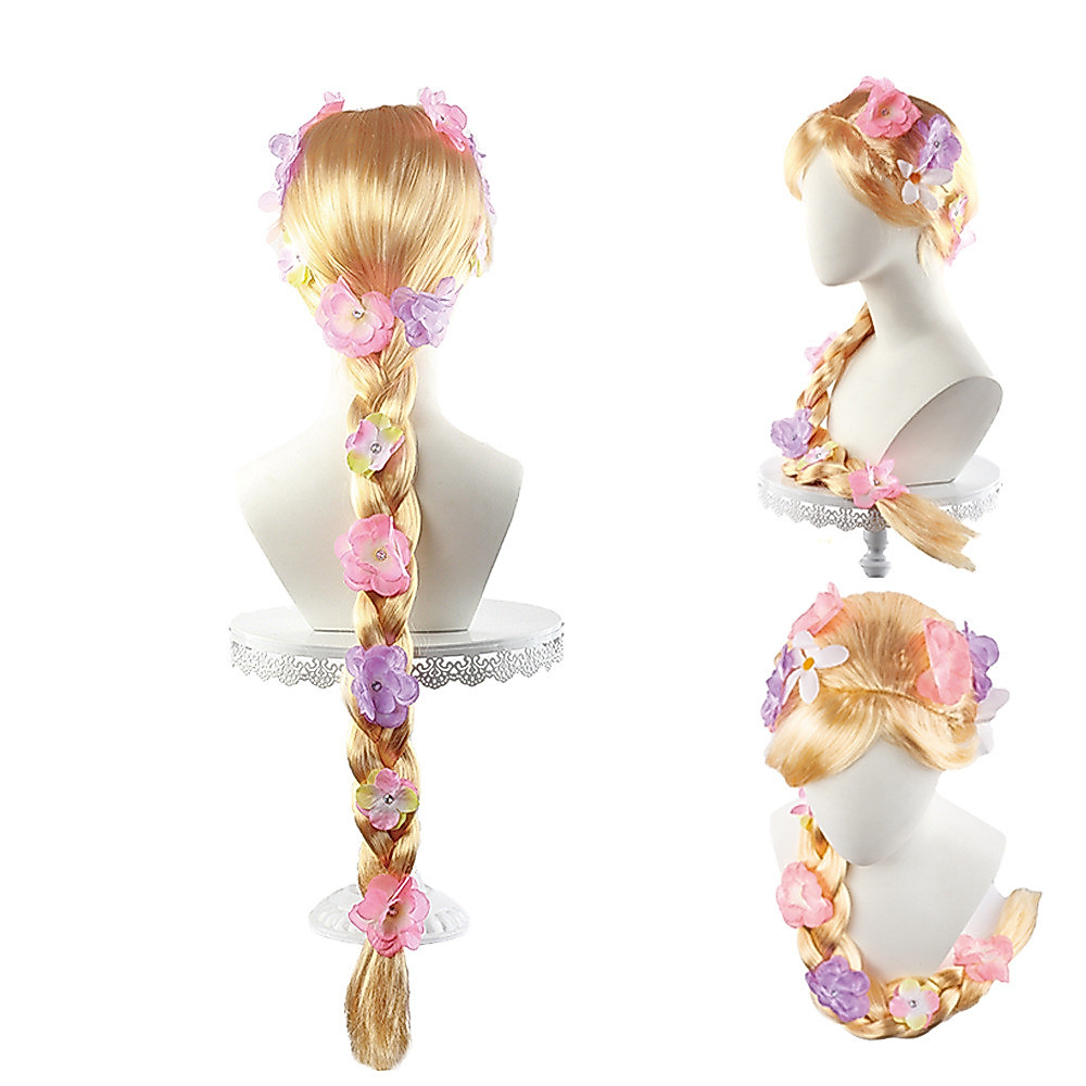 วิกผม Magic Rapunzel Big Braid Princess Le Pei สำหรับการคอสเพลย์และการแสดง เหมาะสำหรับเด็ก