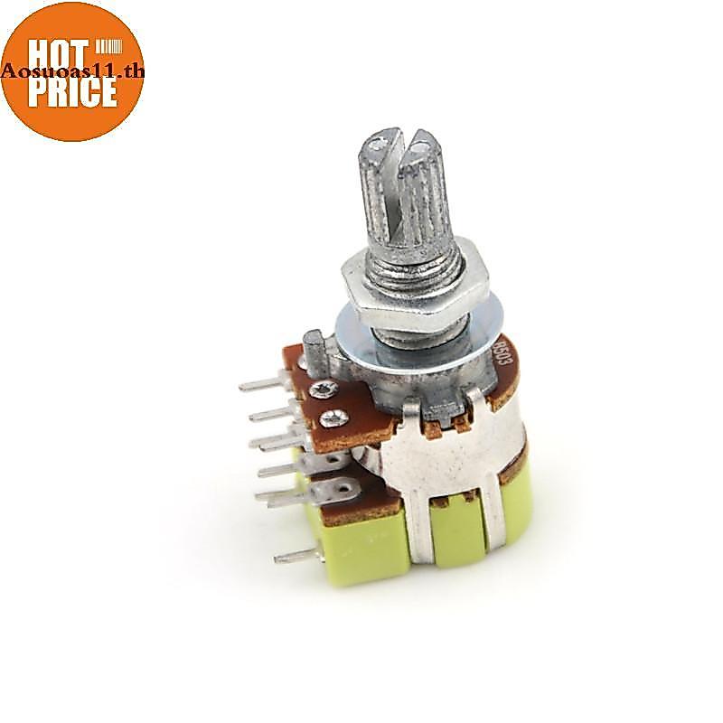Aosuoas B50K 50K Ohm Dual Linear Taper Volume Control Switchesometer Switch TH.