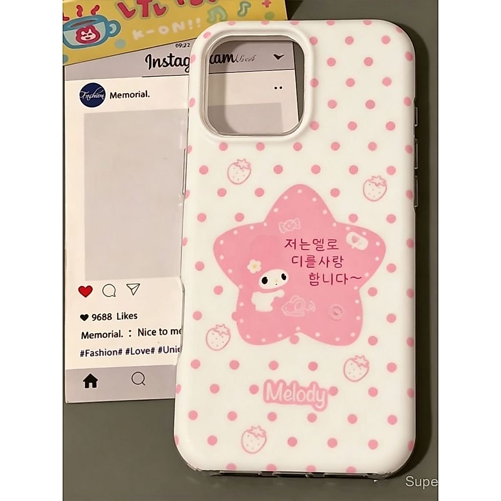 เคสโทรศัพท์ เหมาะสําหรับ iPhone 7 8 X XS XR XSMAX 11 12 13 14 15 16 17 Pro max Plus Air Polka Dot Strawberry Star Rabbit Shock-Resistant เคสป้องกันรวมทุกอย่างกรณี RZUY