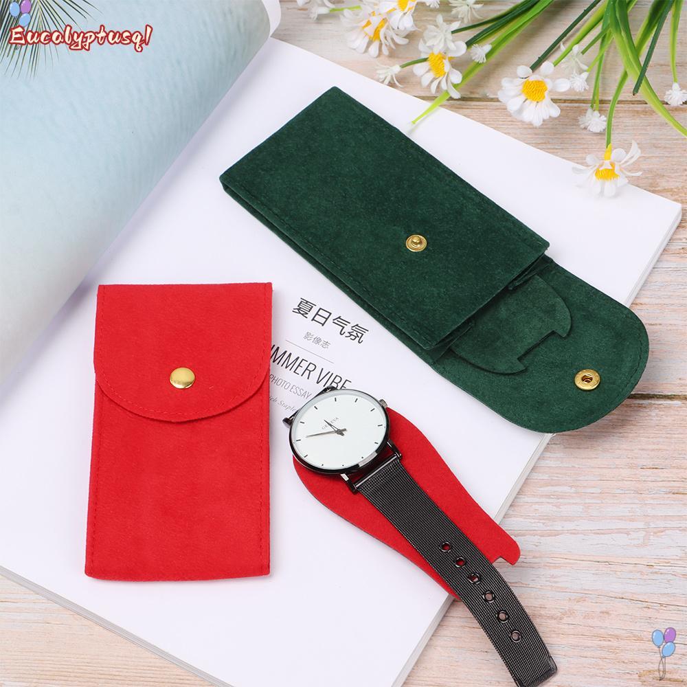 EUCALYPTUSQ1 กระเป๋าเก็บของ ป้องกันฝุ่น Flannelette นาฬิกากระเป๋า