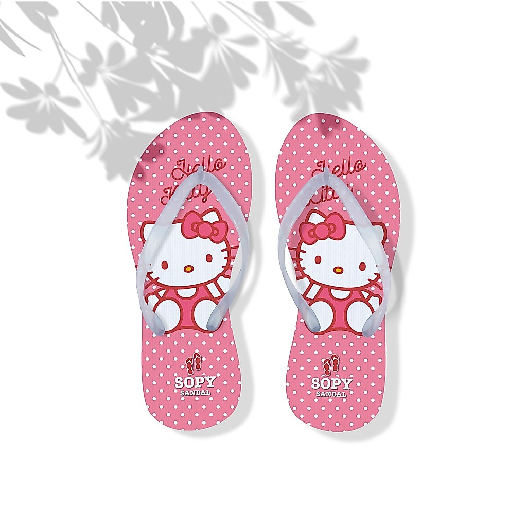 รองเท้าแตะผู้หญิง Hello Kitty Polka Dot