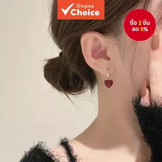 1คู่สีแดงวินเทจหัวใจหูคลิปอินเทรนด์เก๋ต่างหูสําหรับผู้หญิงเครื่องประดับที่สง่างาม