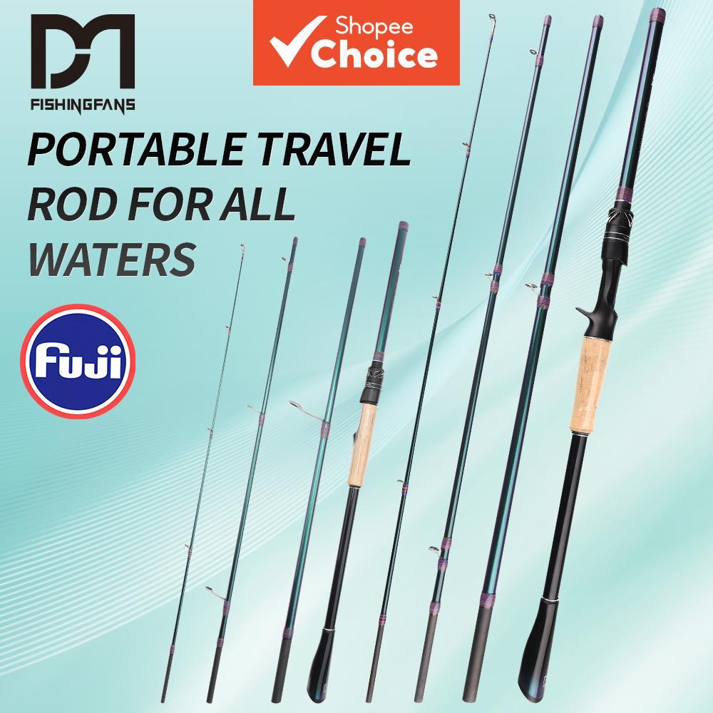 FISHINGFANS Rancy Fuji O Guide คันเบ็ดตกปลาแบบเดินทาง 4/5 ท่อน UL/ML/M/MH/XH ด้ามก๊อกแท้