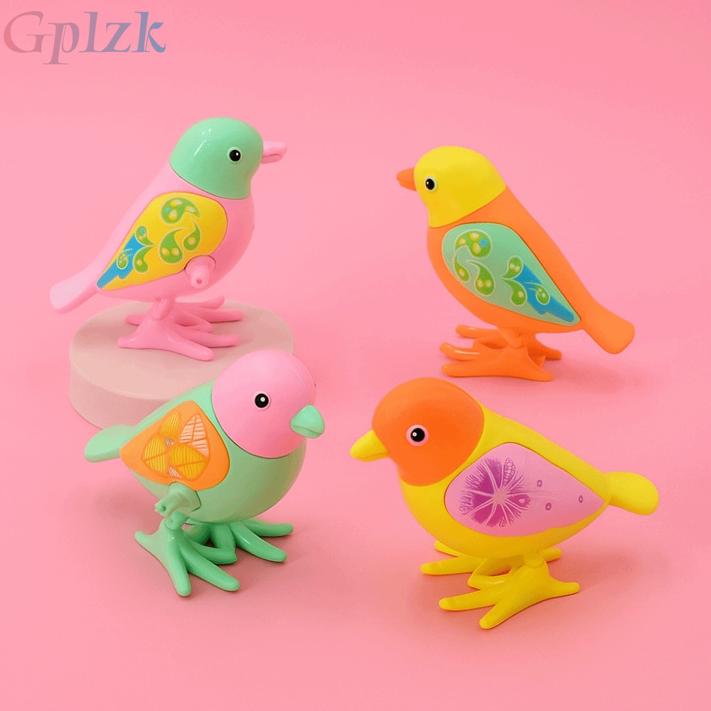 GPLZK 1 PC ฤดูใบไม้ผลิ-Powered Magpie ของเล่น,พลาสติกไขลานกลไก Clockwork Bird ของเล่น, Creative สีสุ่มการ์ตูนกระโดดนกของขวัญ