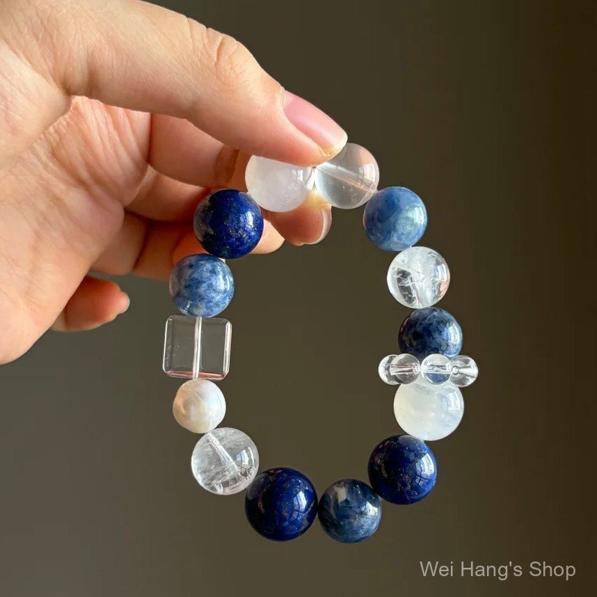 สร้อยข้อมือคริสตัล Kyanite ธรรมชาติ Kyanite สร้อยข้อมือผีสีขาวหญิง Niche ของขวัญออกแบบระดับไฮเอนด์สํ