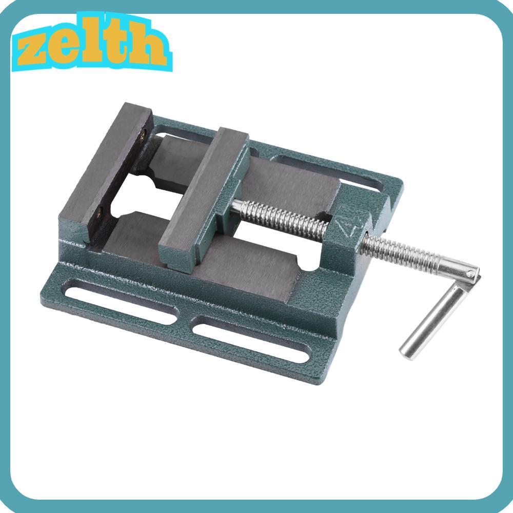 ZELTH เจาะกด Vice, เหล็กหล่อ 4 "เปิดขนาด Milling Vice, Professional Heavy Duty Multi-Groove Vice Jaw