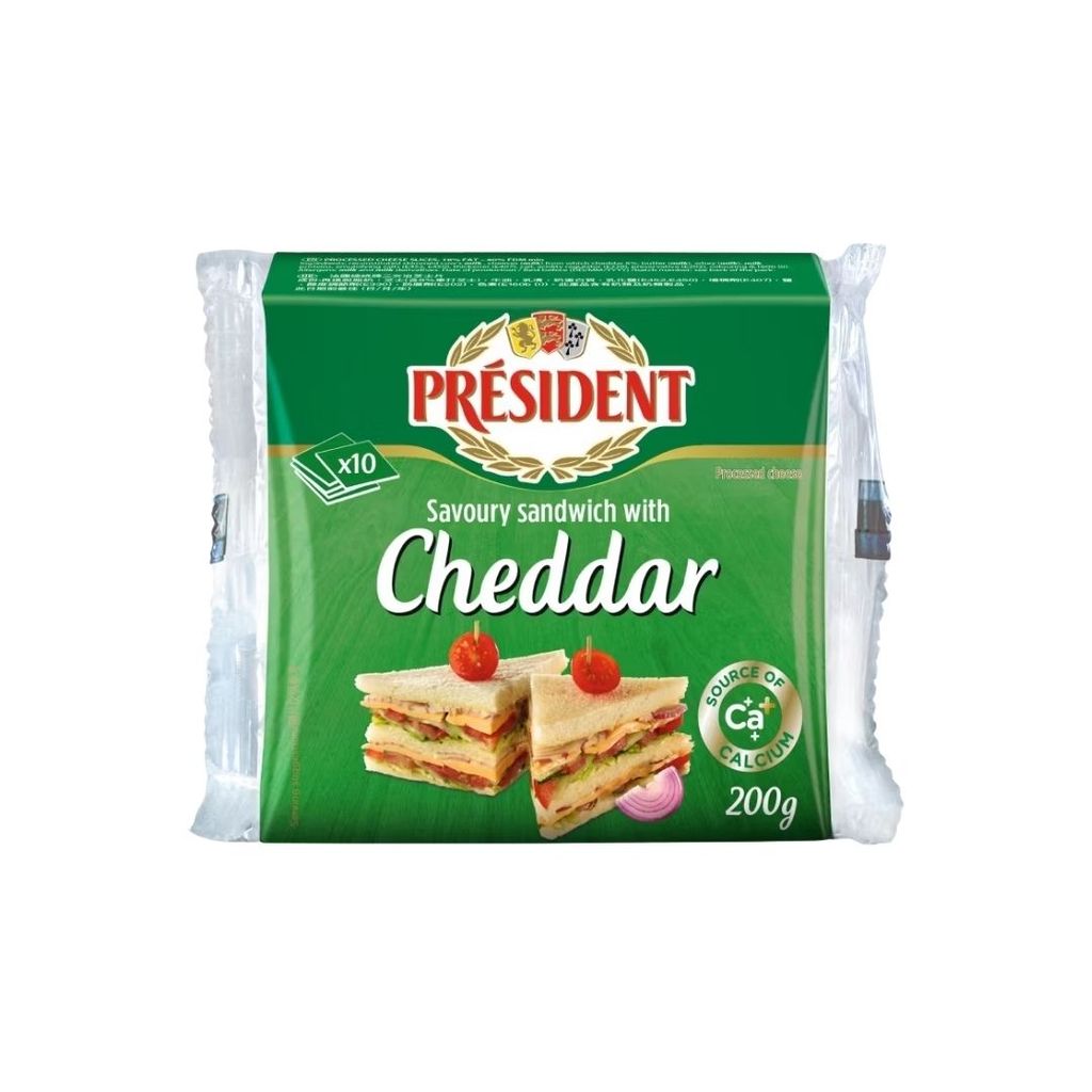 เพรสซิเด้นท์ เอมเมนทอลชีสสไลด์ President Emmental Cheese Slices 200g.