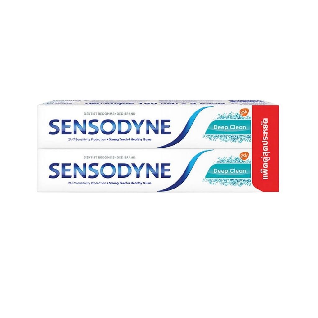 เซ็นโซดายน์ ยาสีฟันดีพคลีน Sensodyne Deep Clean Toothpaste 160g. Pack2