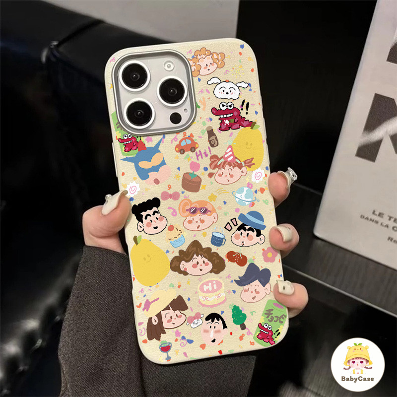 เคสโทรศัพท์การ์ตูนชินจัง เคสไอโฟน 11 สำหรับ iPhone 17 11 13 7 14 8 16 Plus AIR 15 16 12 14 Pro Max XS XR X