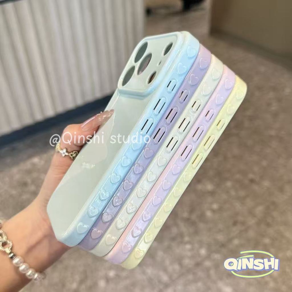 สำหรับ Vivo Y03 Y18 Y28 Y16 Y17s Y17 Y20s G Y21 Y29 Y02 Y04 Y19s Y15S Y22 Y27 Y31pro Y91 เคสหัวใจสีมาคารอนอ่อนโยน
