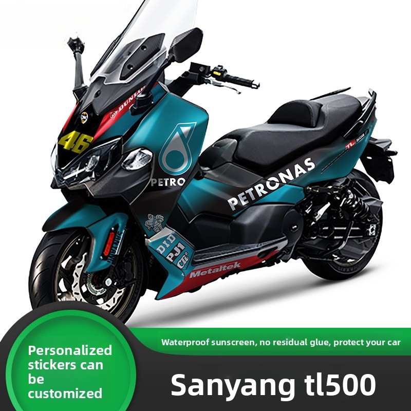 มอเตอร์ซิม [เหมาะสําหรับ Sanyang Z300 สติ๊กเกอร์ JOYMAX Jiumei] สติ๊กเกอร์ดัดแปลงแถบสีร่างกายภาพวาดก