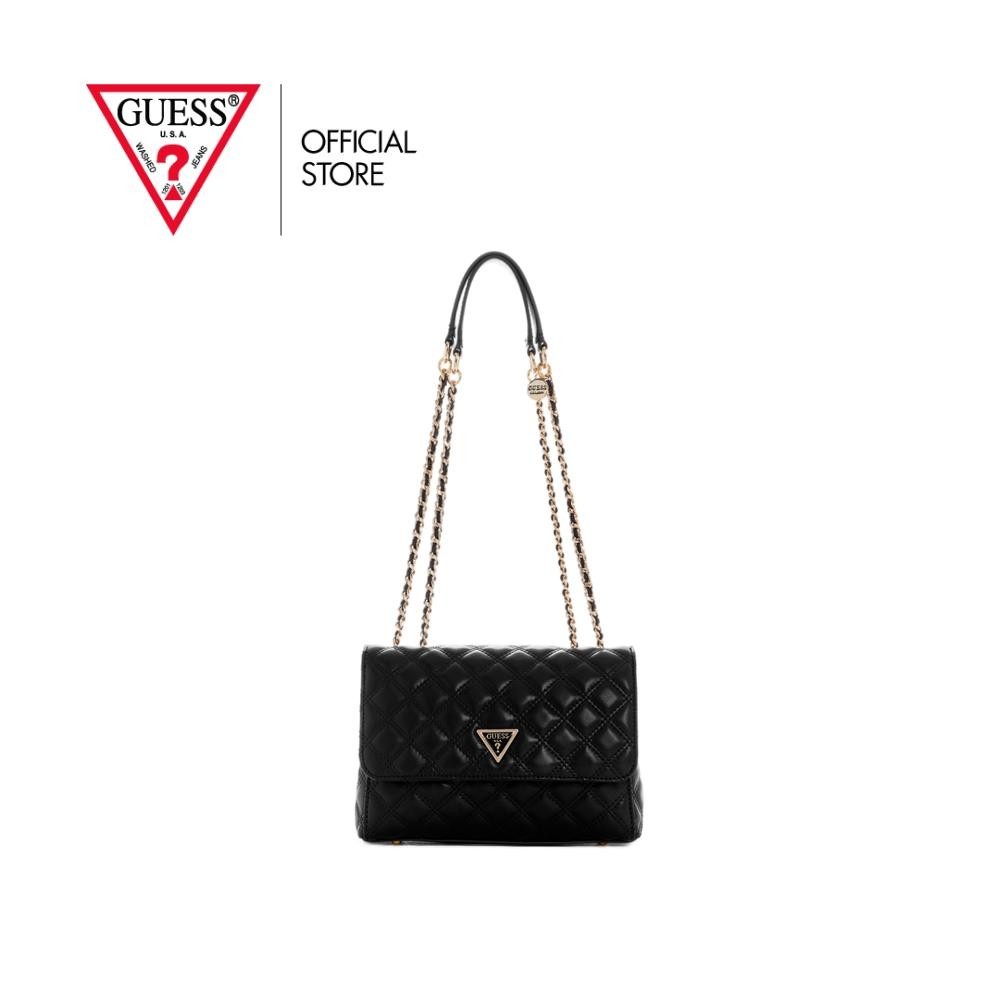 GUESS กระเป๋า รุ่น QG967320 GIULLY II 2 COMP CNVRTBLE FLAP สีดำ