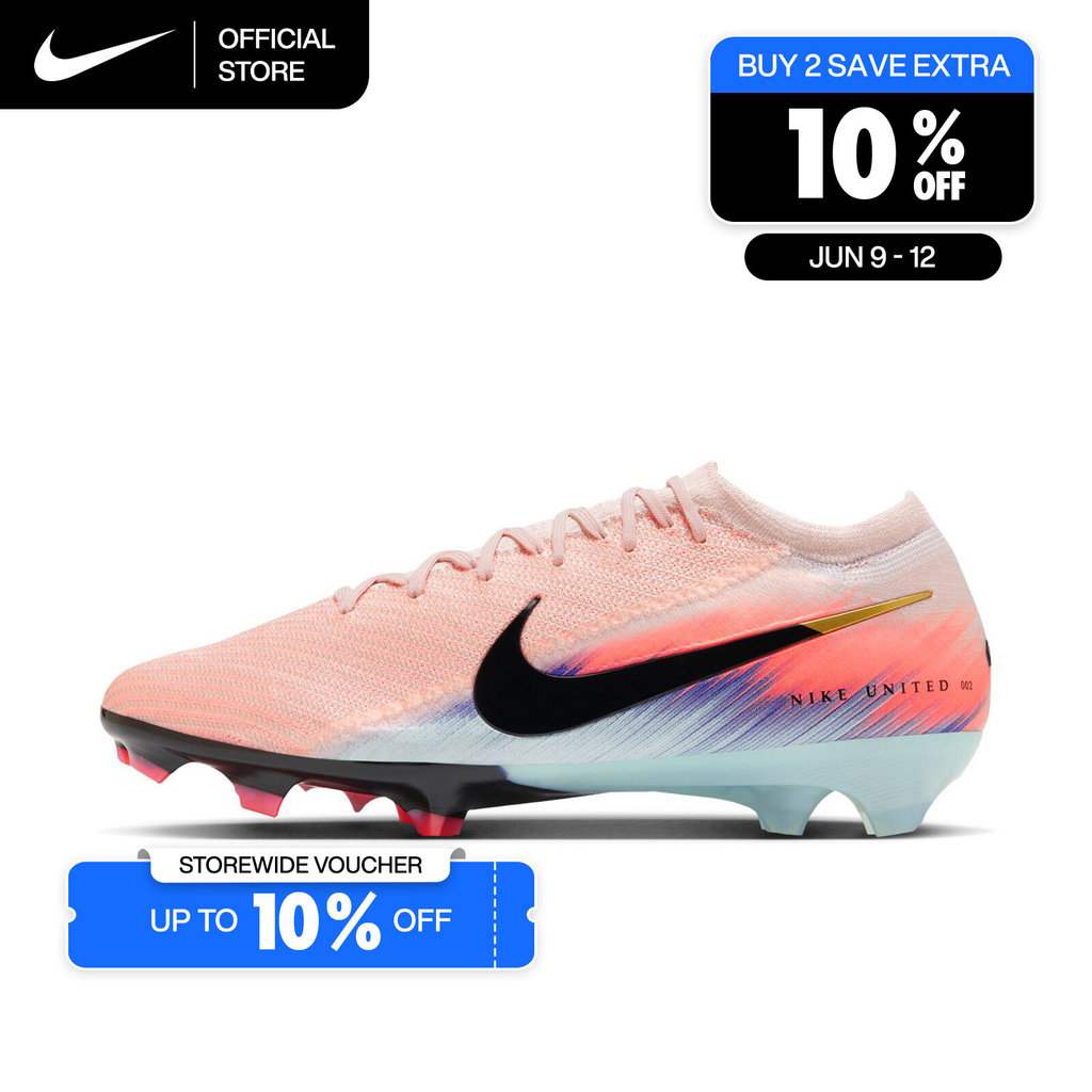 Nike Men's United Mercurial Vapor 16 Elite Firm-Ground Low Top Soccer Cleats - Silt Red [IB2473-600]