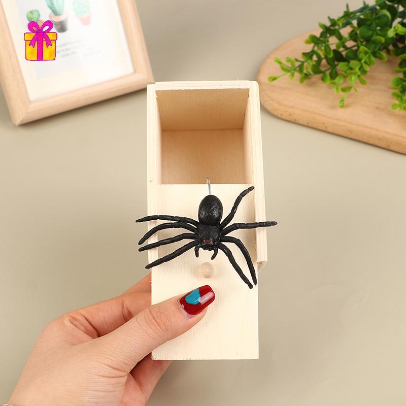 [INTH] Prank ไม้ Tri Practical Joke Home Office Scare กล่องของเล่น Gag Spider Kid ผู้ปกครองเพื่อนตลกเล่นตลกของขวัญตลกกล่องเซอร์ไพรส์ [ดีกว่า]