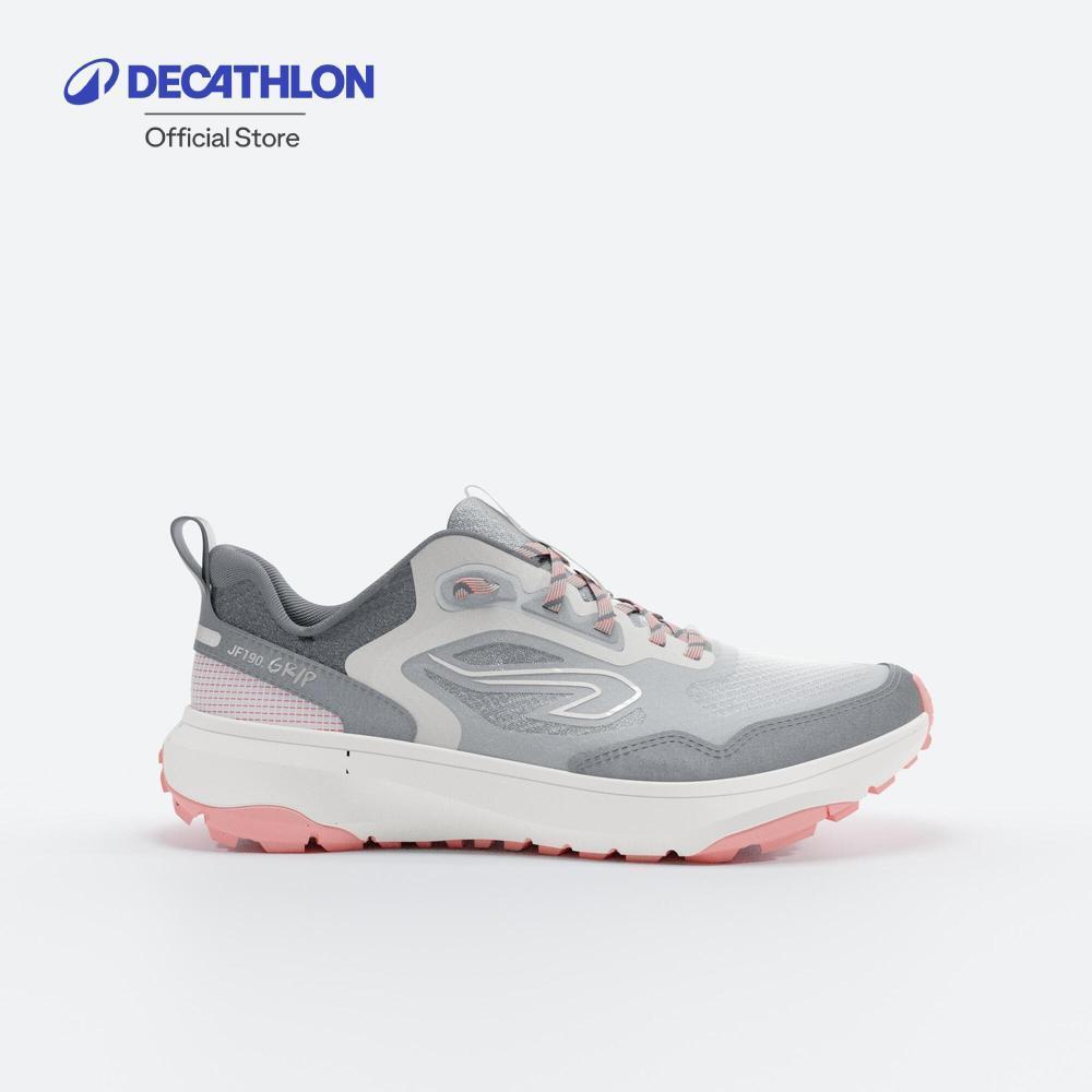 Decathlon Jf190 Grip Women'S Running And Trail Shoes รองเท้าวิ่งและวิ่งเทรลสำหรับผู้หญิง รุ่น Jf 190 Grip - Grey