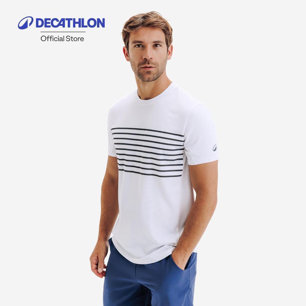 Decathlon Men'S Short-Sleeved Tennis T-Shirt Essential เสื้อยืดเทนนิสผู้ชาย รุ่น Tts100 - White