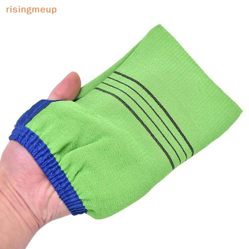 [risingmeup] 1x Moroccan Hammam Bath Scrub Glove Exfoliating Facial Tan Remover SPA ใหม่