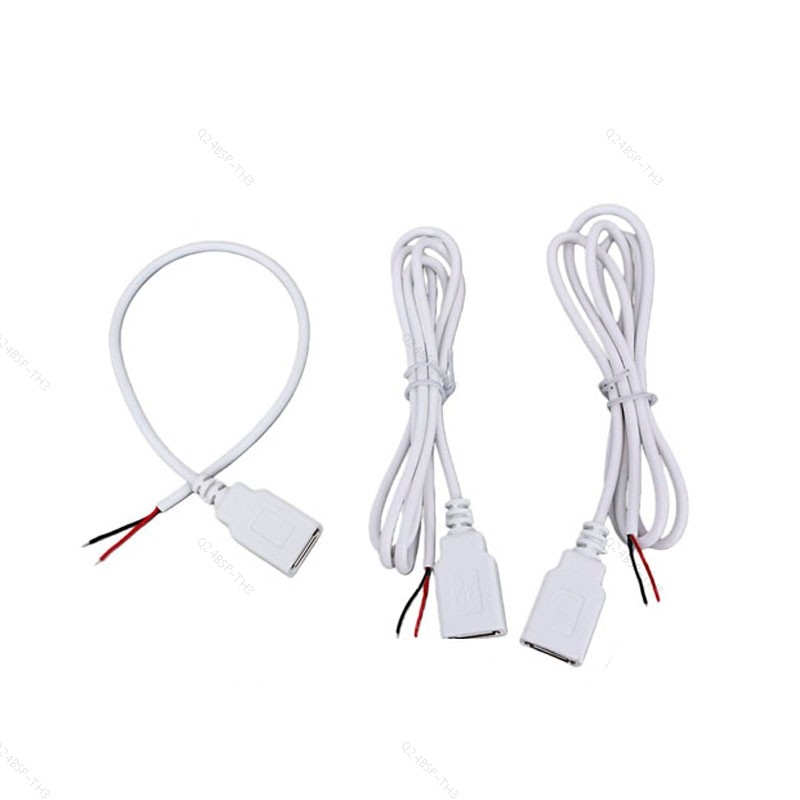 5V 2pin 4Pin แหล่งจ่ายไฟสาย USB 2.0 หญิงสีขาว 0.3 M 1 M สําหรับอุปกรณ์เสริมคอมพิวเตอร์ TH24B3